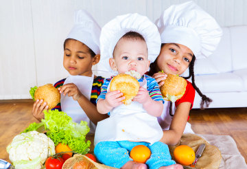 group of chef kids